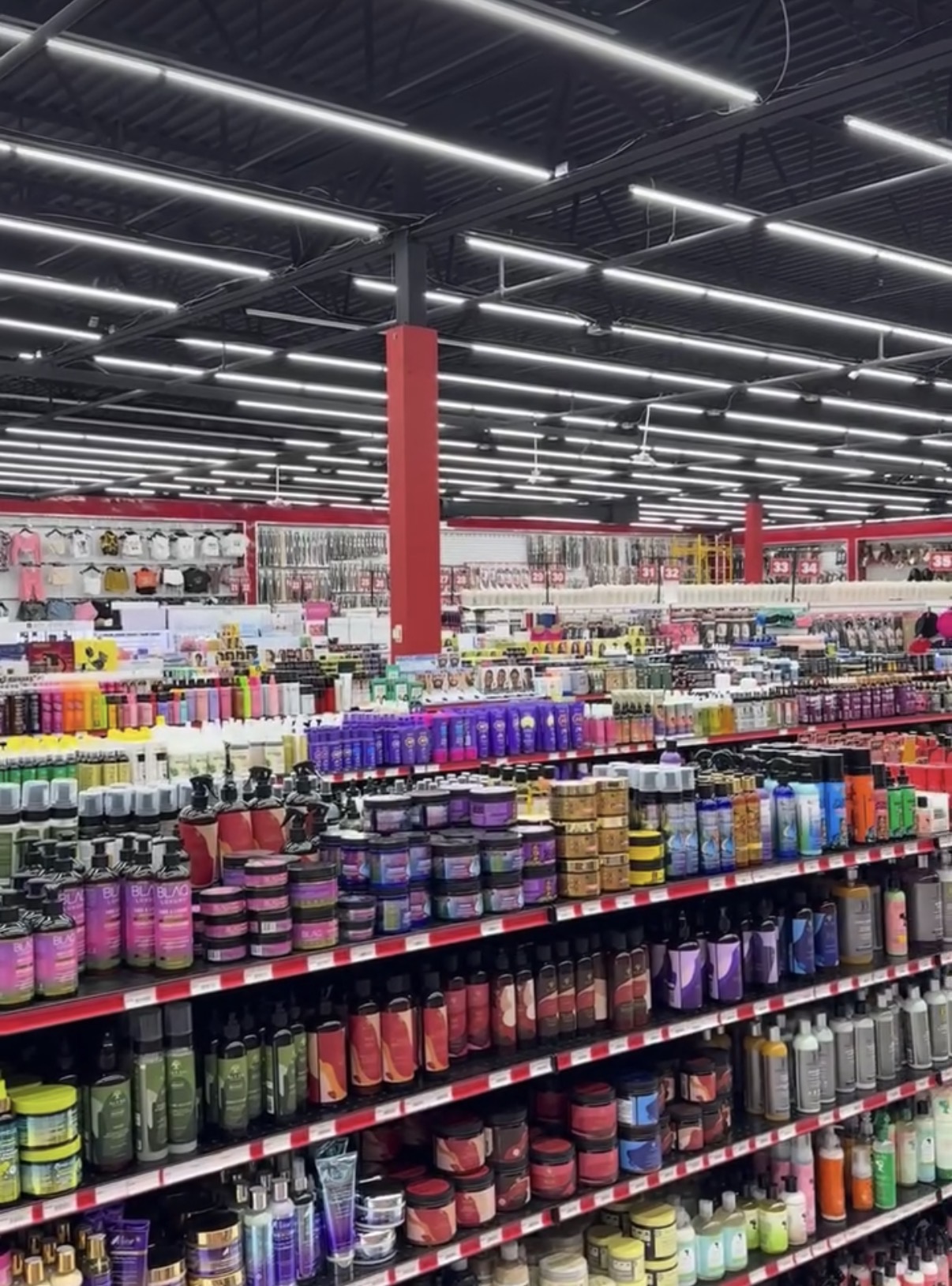 Hair care and beauty products inside Hair Global Beauty Supply Nashville